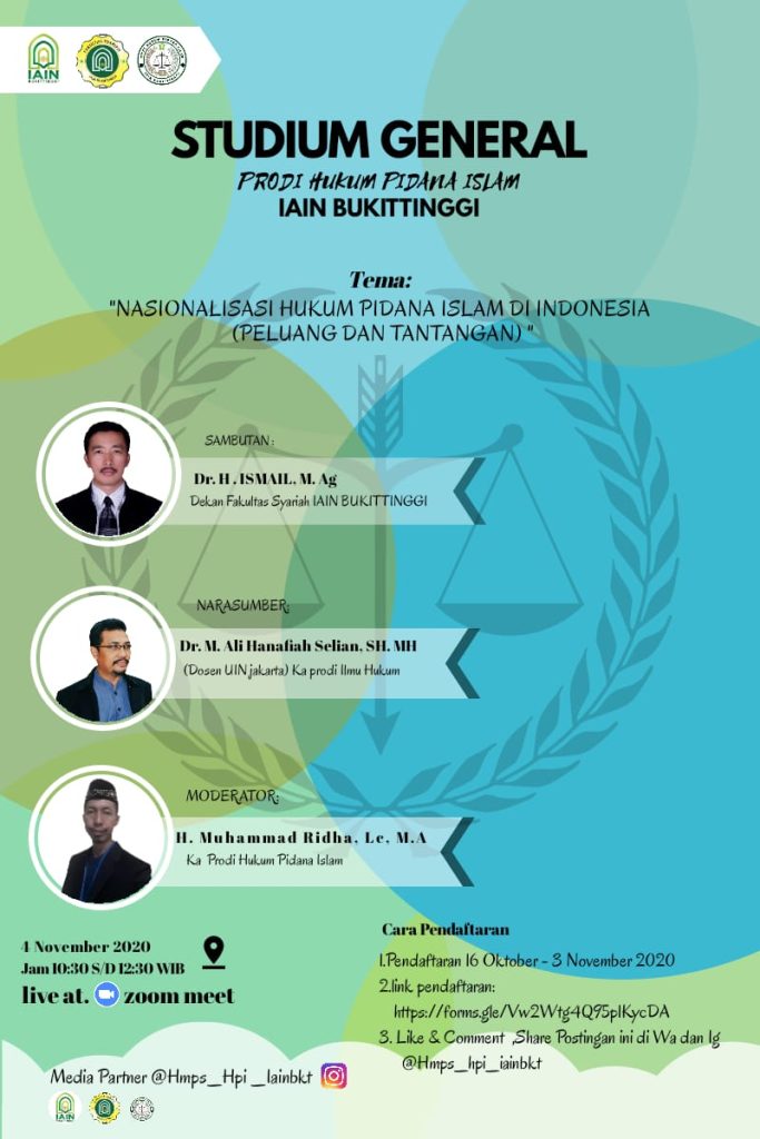 Prodi HPI IAIN Bukittinggi Sorot Nasionalisasi Hukum Pidana Islam di ...